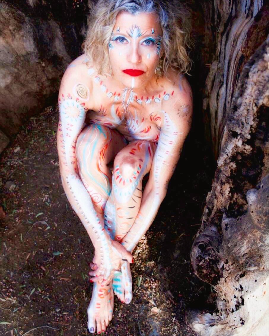 Rebirth March 2016 Photo by Doug Abel Ceremonial Bodypainting by Star Oakland Topanga Canyon, CA